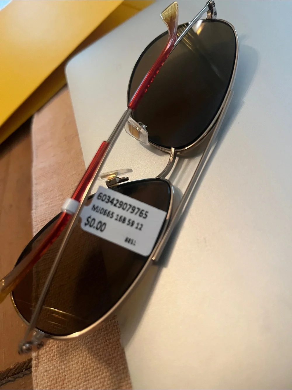 Maui Jim Silver Frame Grey Lens Aviator Sunglasses